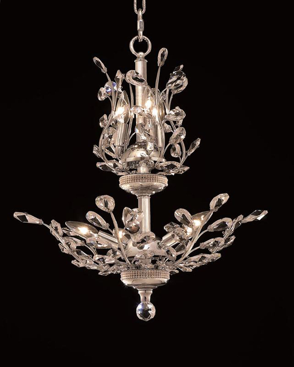 Orchid 8 Light 21 inch Chrome Dining Chandelier Ceiling Light in Royal Cut