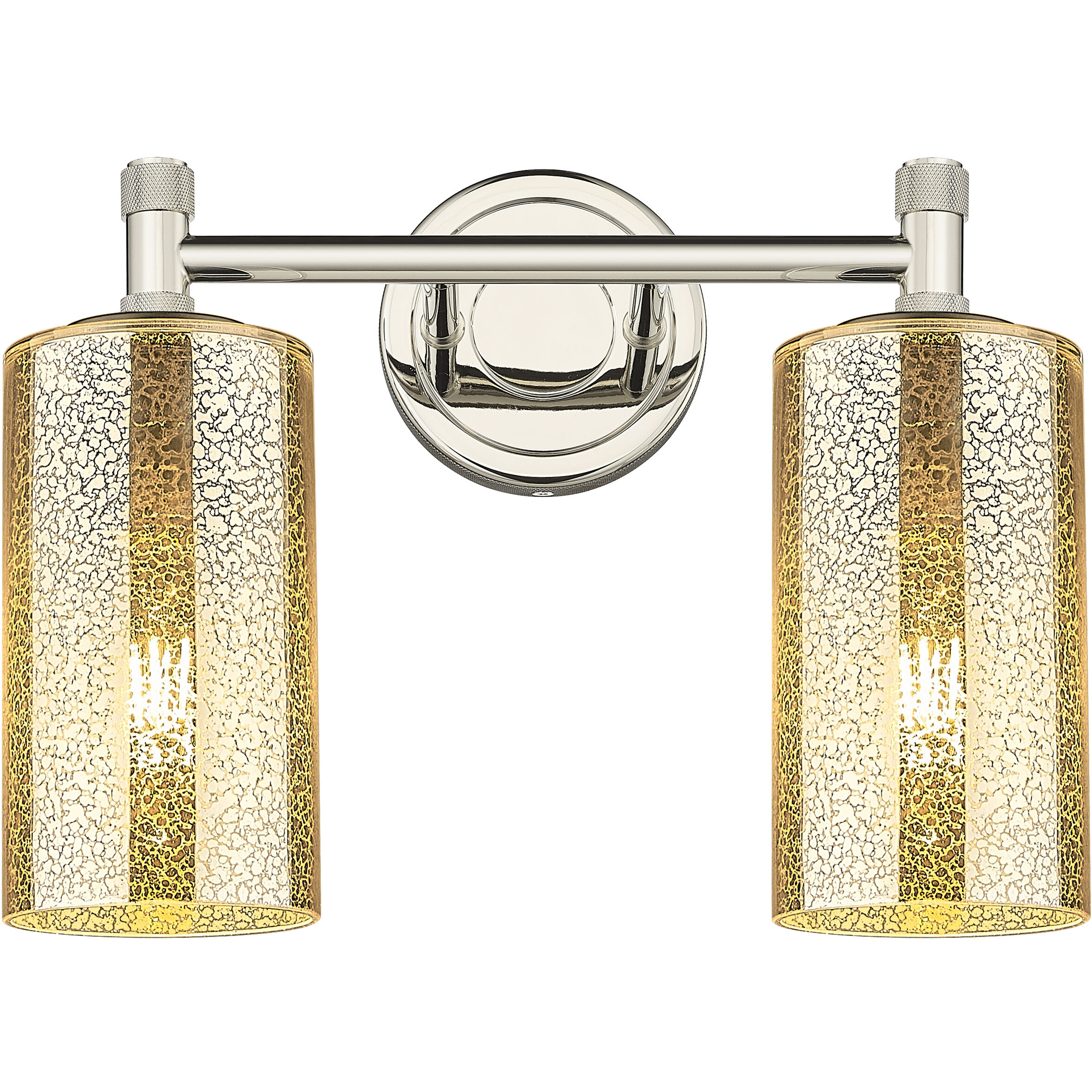 Downtown Urban Crown Point 2 Light 13.88 inch Polished Nickel Bath Vanity Light Wall Light in Mercury