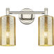 Downtown Urban Crown Point 2 Light 13.88 inch Polished Nickel Bath Vanity Light Wall Light in Mercury