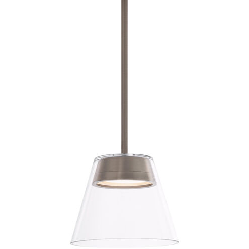 Chandra LED 8 inch Brushed Nickel Mini-Pendant Ceiling Light, dweLED