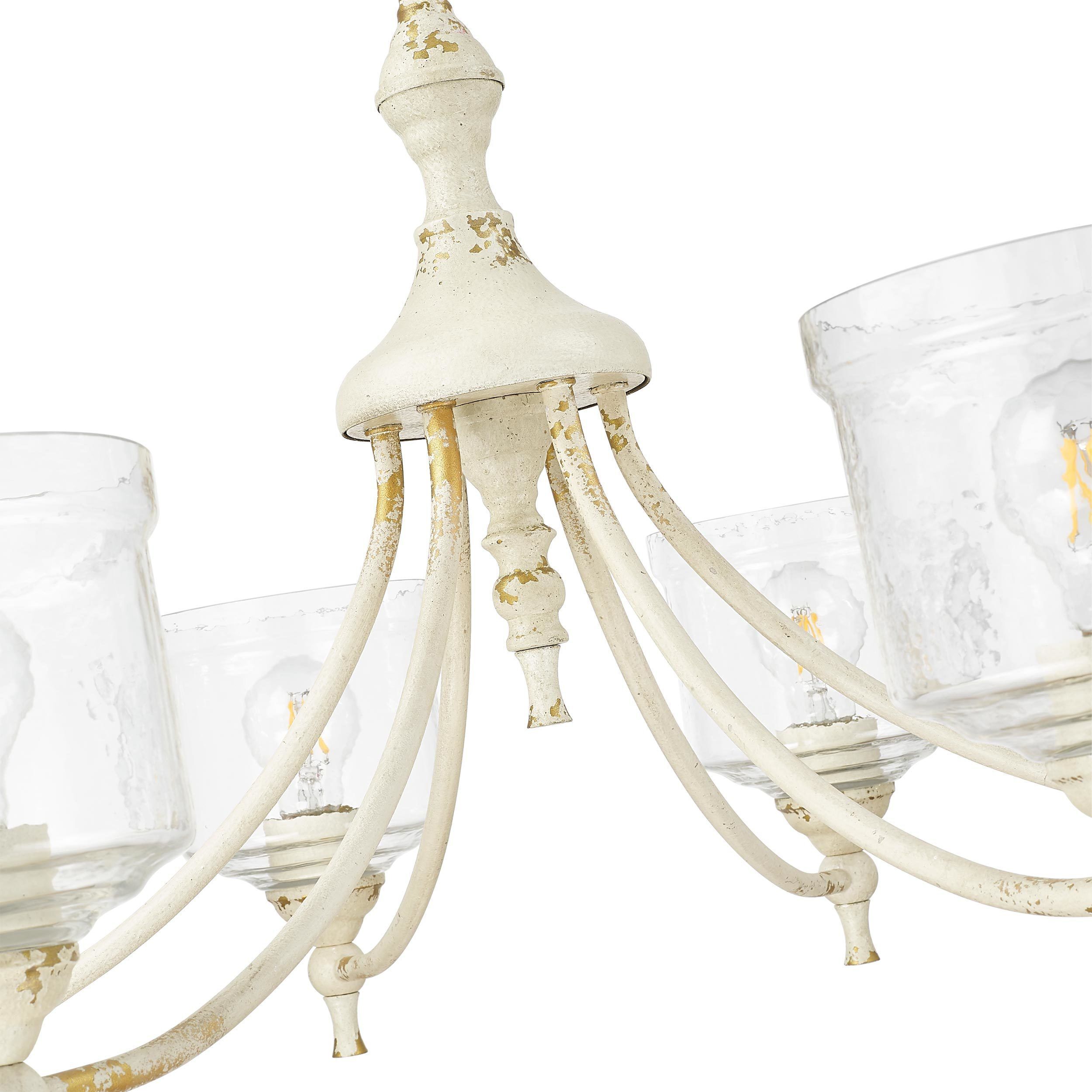 Keating 33.5 inch 60.00 watt Antique Ivory Chandelier Ceiling Light