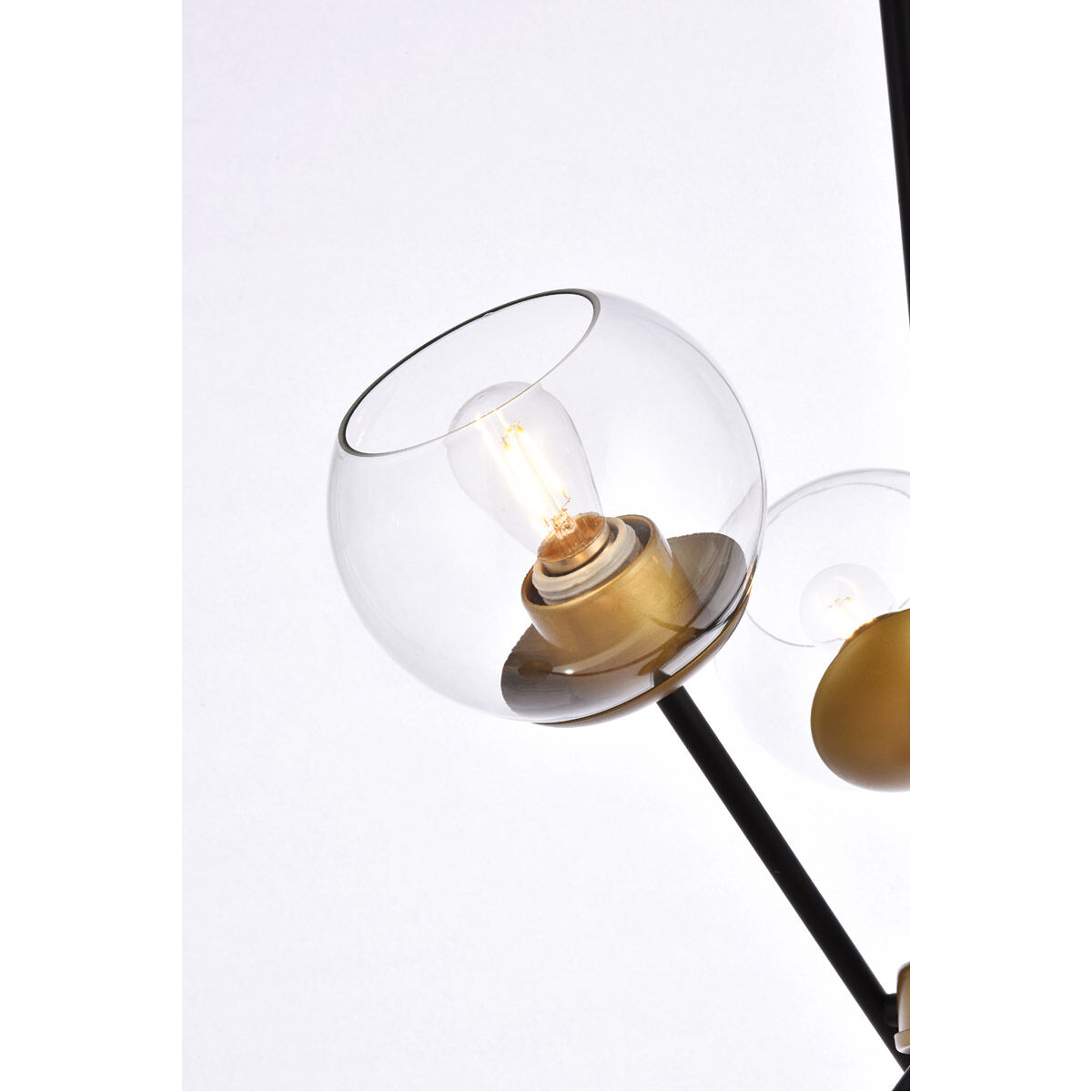 Axl 6 Light 24 inch Black and Brass Pendant Ceiling Light