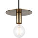 Kasa 1 Light 7.13 inch Aged Gold Brass Pendant Ceiling Light