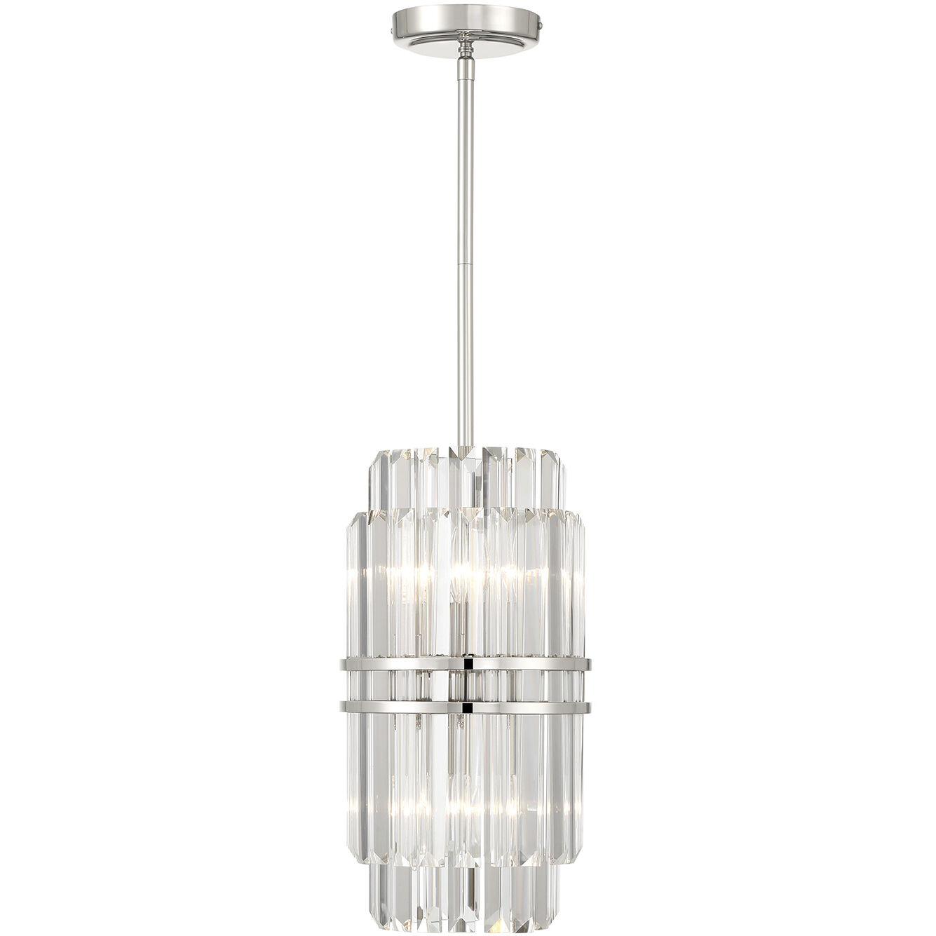 Hayes 4 Light 8 inch Polished Nickel Chandelier Ceiling Light