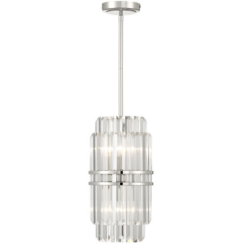 Hayes 4 Light 8 inch Polished Nickel Mini Pendant Ceiling Light