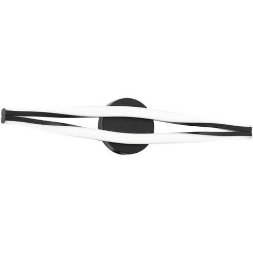 Jagger LED 26 inch Black Bath Vanity & Wall Light in 3500K, dweLED