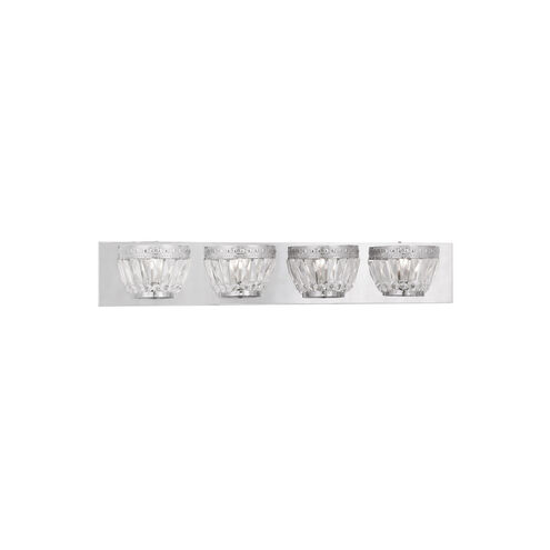 Chromata 4 Light 28.5 inch Polished Chrome Bath Light Wall Light