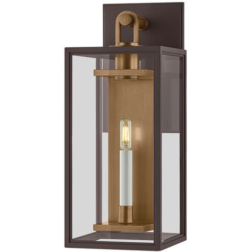 Arnold 1 Light 20 inch Patina Brass/Textured Bronze Exterior Wall Sconce