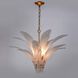 Fiore 6 Light 32.25 inch Antique Gold Leaf Semi Flush Ceiling Light
