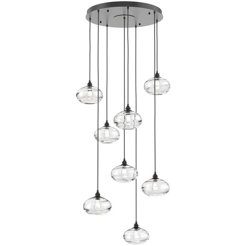 Coppa 8 Light Matte Black Chandelier Ceiling Light, Round Multi-Port