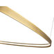 Yukon LED 39.25 inch Vintage Brass Pendant Ceiling Light