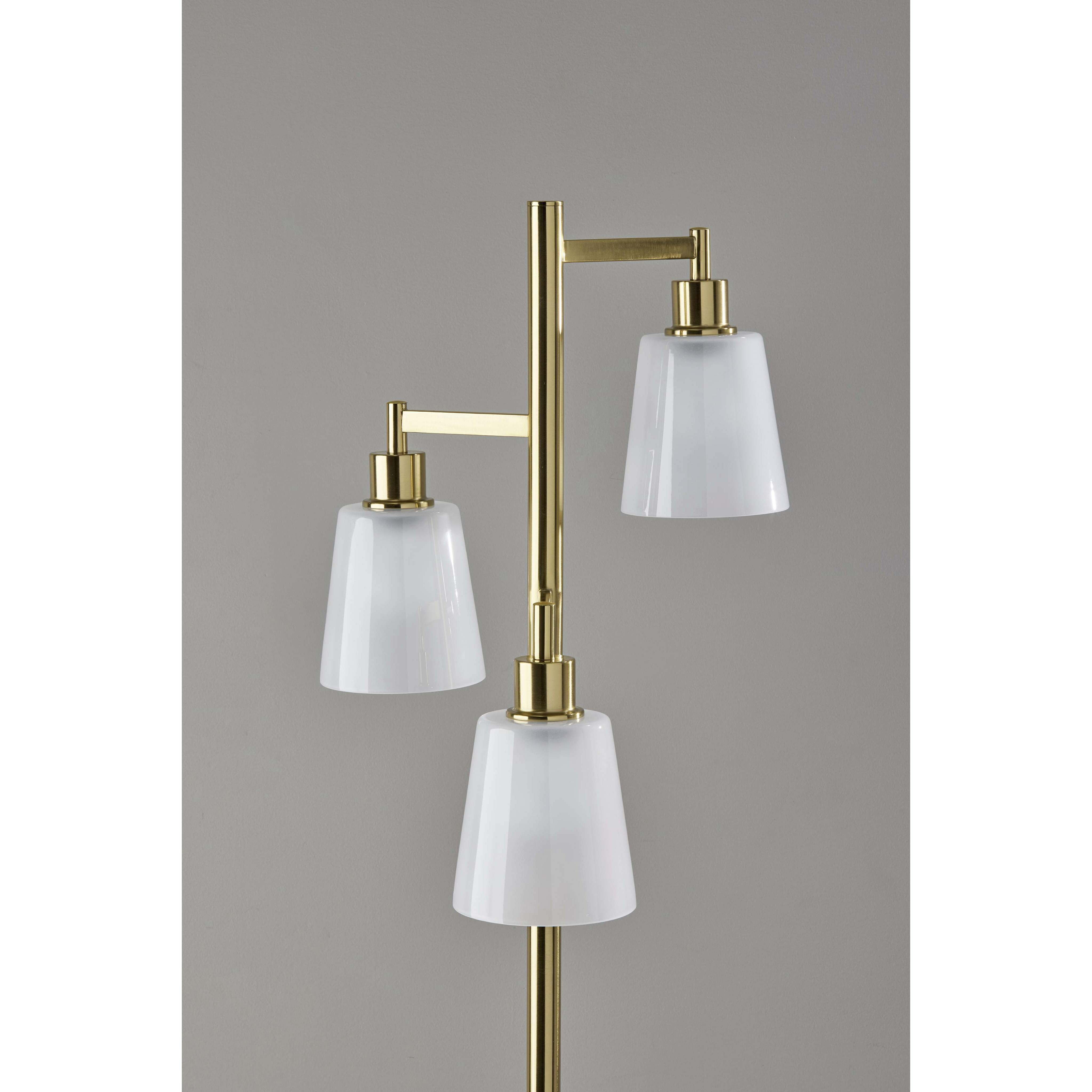 Gio 65 inch 60.00 watt Painted Brass Tree Floor Lamp Portable Light