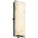 Alabaster Rocks 18 inch Brushed Nickel Outdoor Wall Sconce