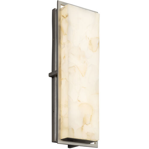 Alabaster Rocks 18 inch Brushed Nickel Outdoor Wall Sconce