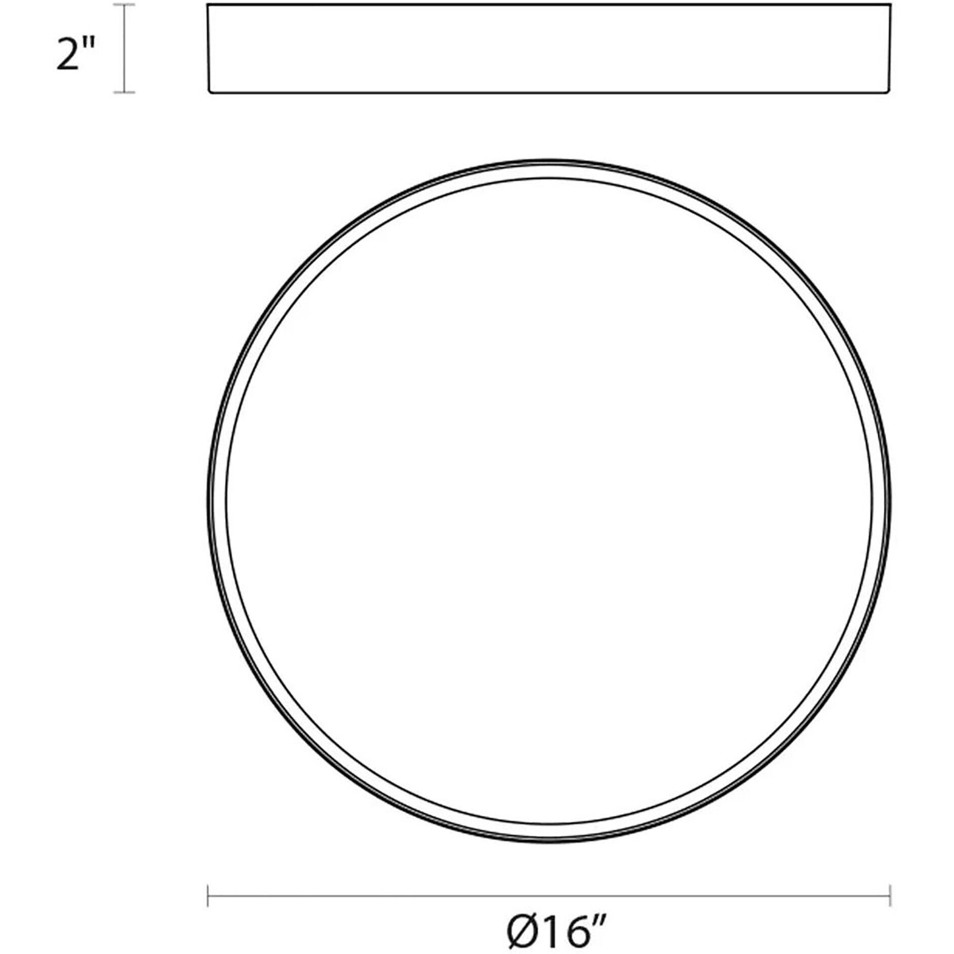 Pi LED 16 inch Textured White Surface Mount Ceiling Light
