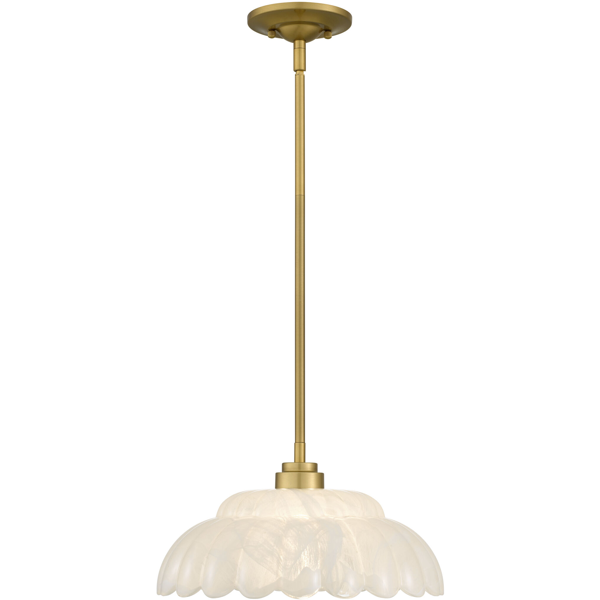 Whitecap 1 Light 14 inch Brushed Gold Pendant Ceiling Light