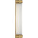 Marie Flanigan Menil LED 4.25 inch Soft Brass Linear Bath Sconce Wall Light