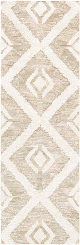 Cherokee 96 X 30 inch Light Brown Rug in 2.5 x 8, Runner