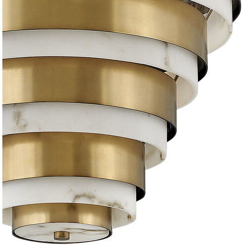 Lisa McDennon Echelon 4 Light 18 inch Heritage Brass Indoor Chandelier Ceiling Light