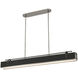 Valise LED 5 inch Aged Nickel and Tuxedo Leather Pendant Ceiling Light