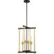 Marion 4 Light 15 inch Aged Bronze and Natural Bronze Pendant Ceiling Light