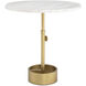 Myles 24 X 24 inch Natural Brass Accent Table, Large