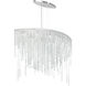 Chantant 8 Light 43 inch Polished Stainless Steel Linear Pendant Ceiling Light in Optic, Strand