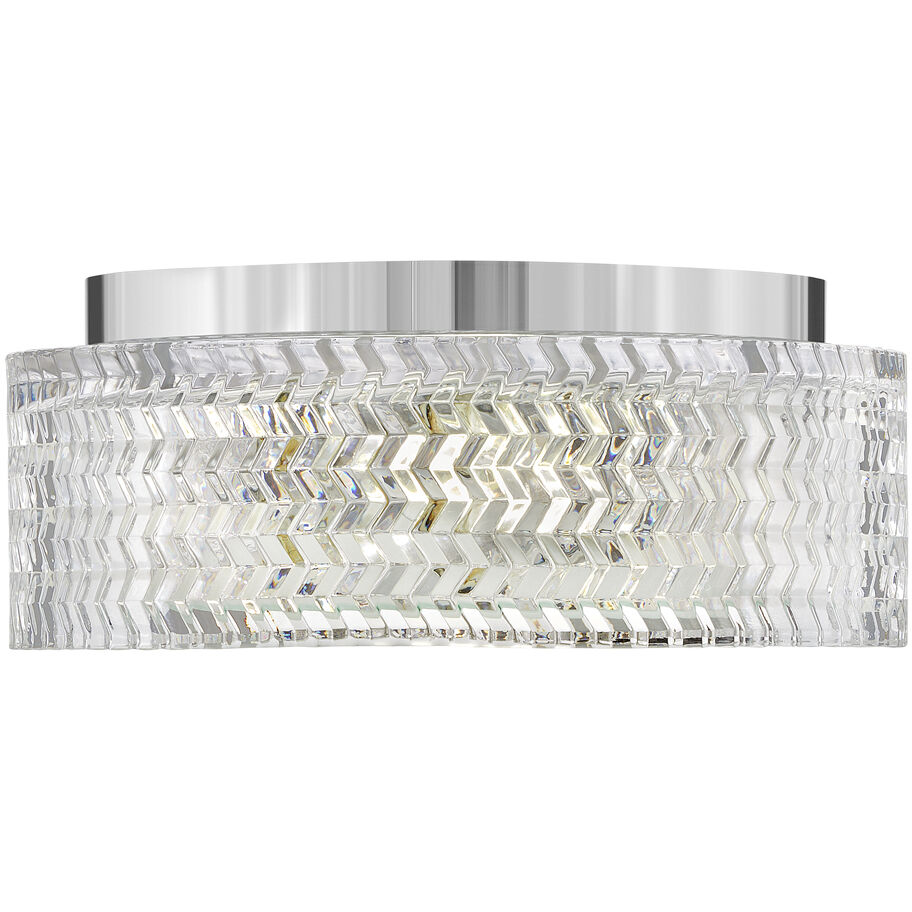 Elle 2 Light 12 inch Chrome Bath Light Wall Light, Flush Mount