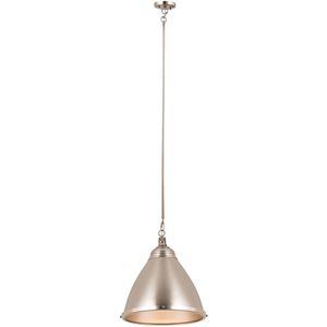 Katelyn 1 Light 15 inch Brushed Steel Pendant Ceiling Light