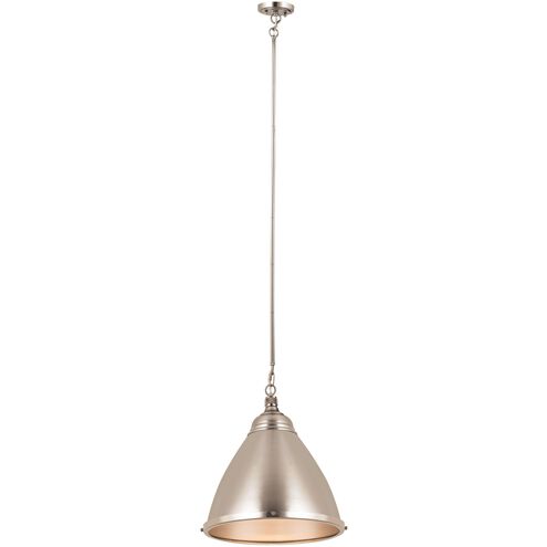 Katelyn 1 Light 15 inch Brushed Steel Pendant Ceiling Light