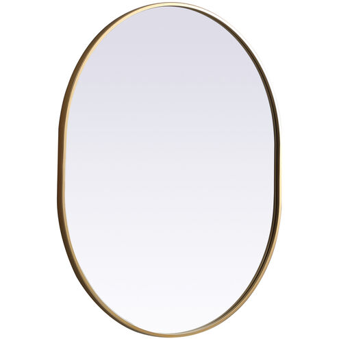 Asha 36 X 30 inch Brass Mirror in 30 x 36