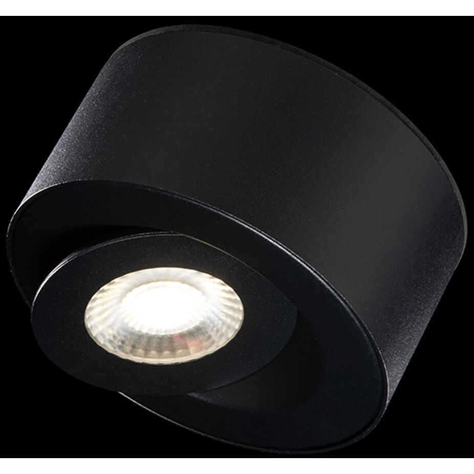 I Spy 1 Light 5 inch Black Outdoor Flush Mount in 4000K