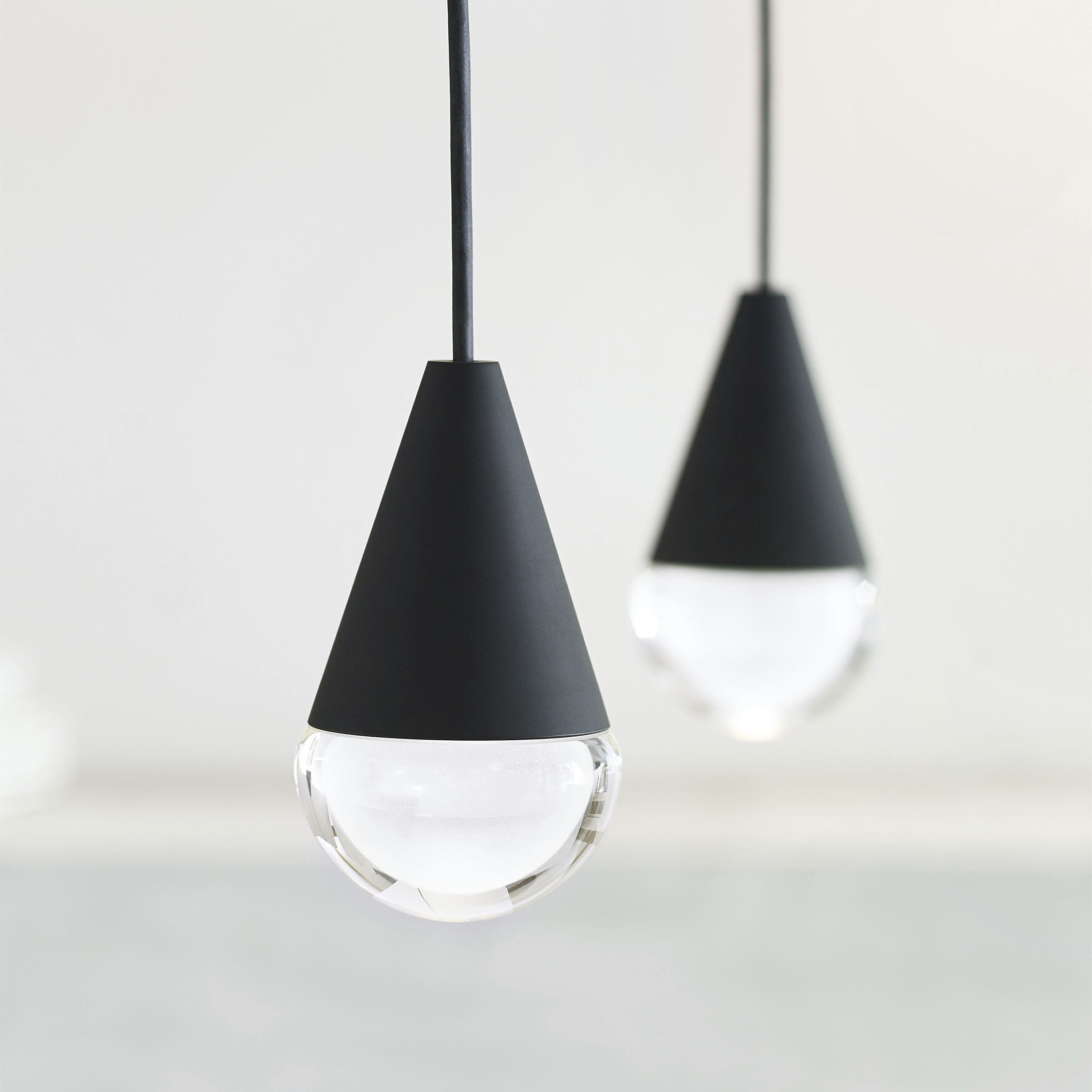 Sean Lavin Cupola LED Nightshade Black Chandelier Ceiling Light, Integrated LED