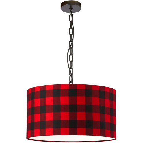 Braxton 1 Light 20 inch Black Pendant Ceiling Light, Medium