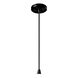 Radiance 1 Light 8 inch Matte Black Pendant Ceiling Light in Black Cord
