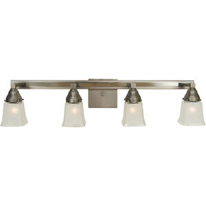 Mercer 4 Light 32 inch Satin Pewter with Polished Nickel Sconce Wall Light