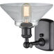 Ballston Orwell 1 Light 8 inch Matte Black Sconce Wall Light in Clear Glass, Ballston