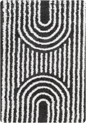 Urban Shag 114 X 79 inch Black Rug, Rectangle