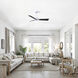 Atlas Alessandra - LK 42 inch Matte White with Matte Black Blades Ceiling Fan