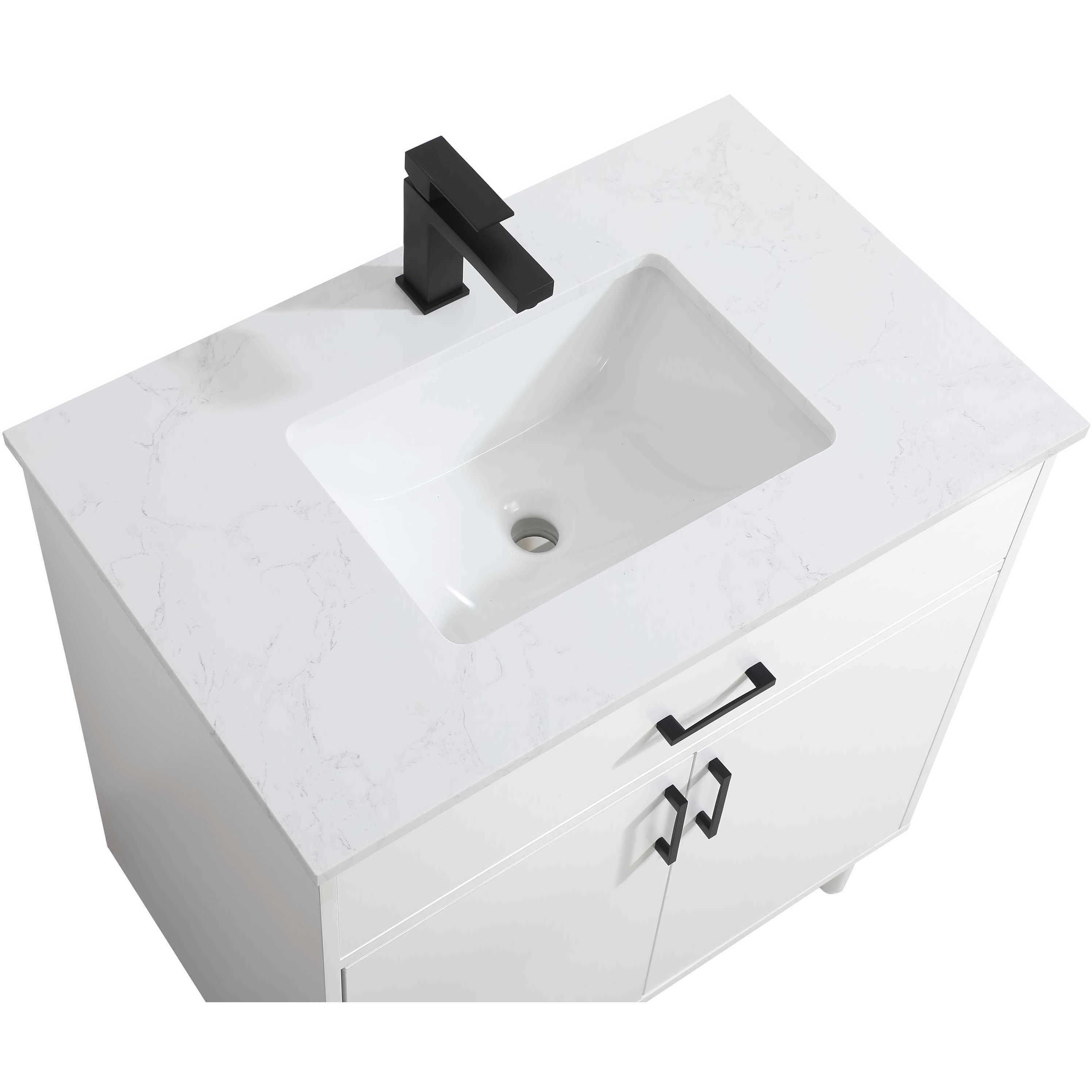 Chandler 30 X 34 inch White Bathroom Vanity Cabinet