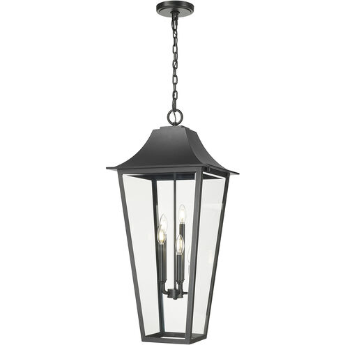 Gannon 5 Light 16 inch Black Outdoor Chain Mount Ceiling Fixture in G9