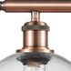 Ballston Athens 2 Light 16 inch Antique Copper Bath Vanity Light Wall Light in Clear Glass, Ballston