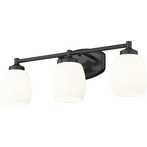 Kendrick 3 Light 23 inch Matte Black Bath Vanity Light Wall Light