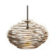 Rook 6 Light 35 inch Natural and Blackened Iron Pendant Ceiling Light, Large