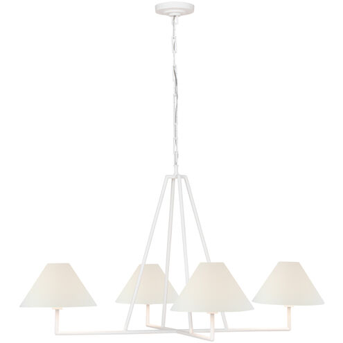 Chapman & Myers Ashton LED 44.5 inch Plaster White Sculpted Chandelier Ceiling Light, Extra Large