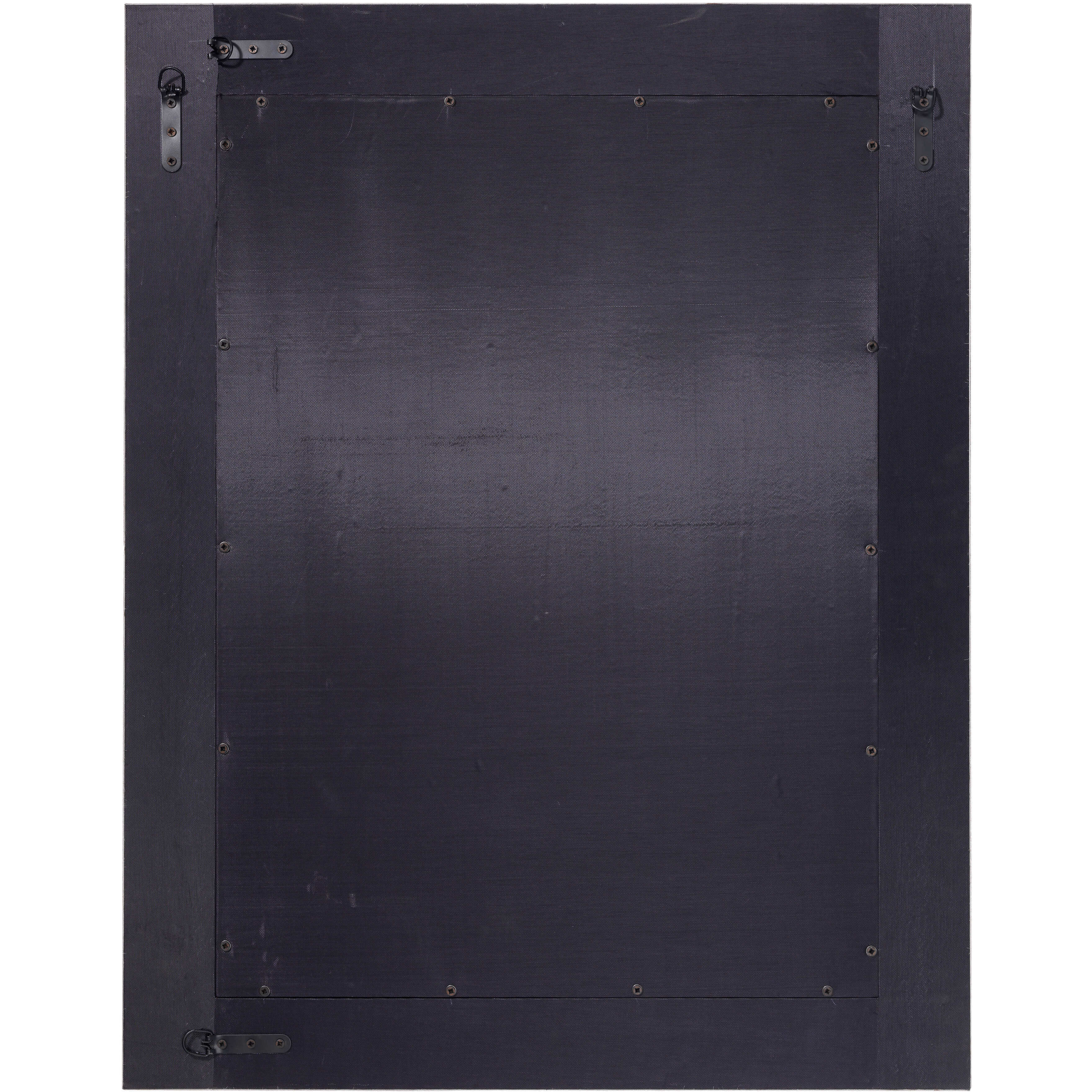 Cross Stitch 36 X 28 inch Grey Hide w/ White Stitching Wall Mirror