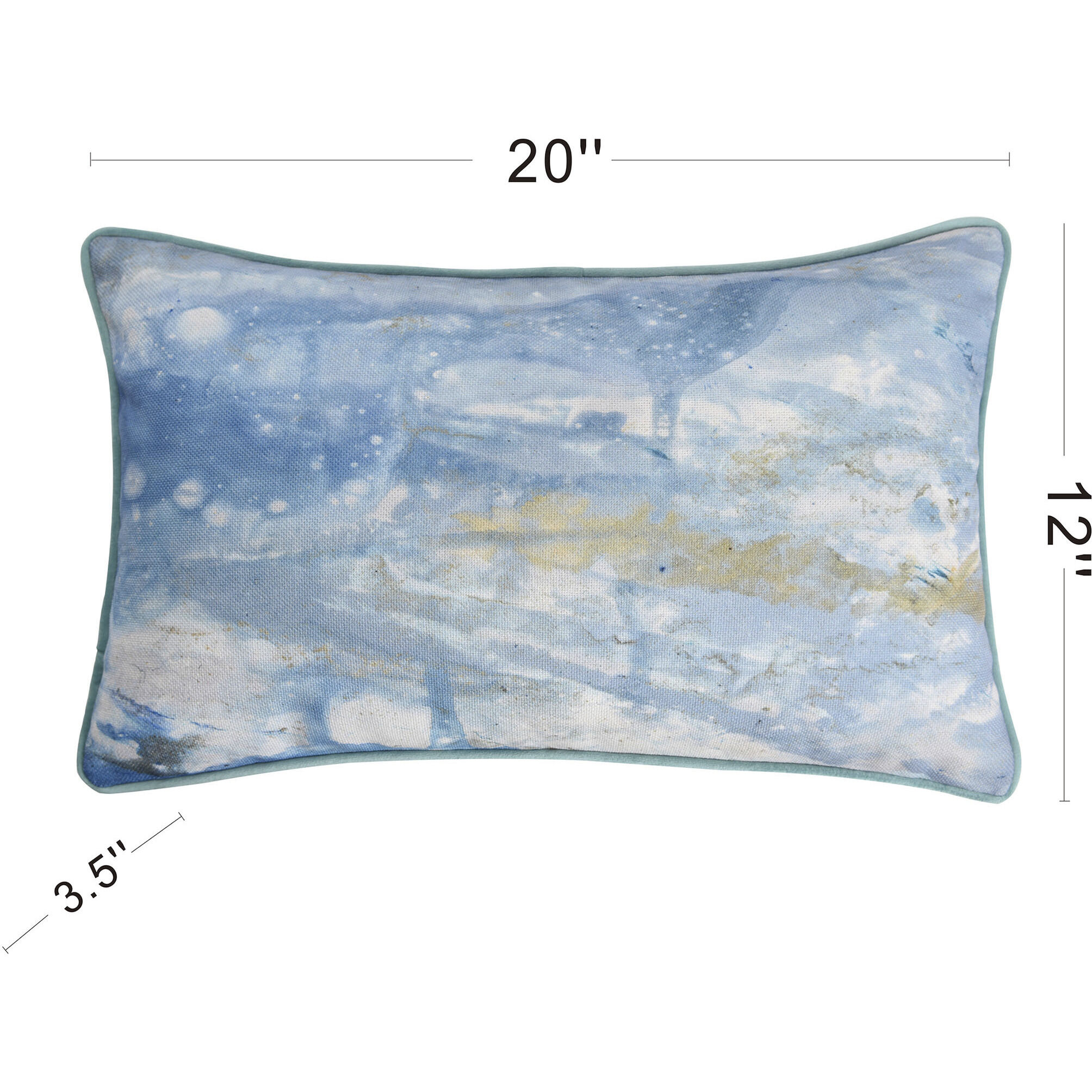 Amy 20 X 5 inch Multi Blue Pillow