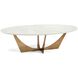 Leah 59.75 X 23 inch Marble and Brass Cocktail Table