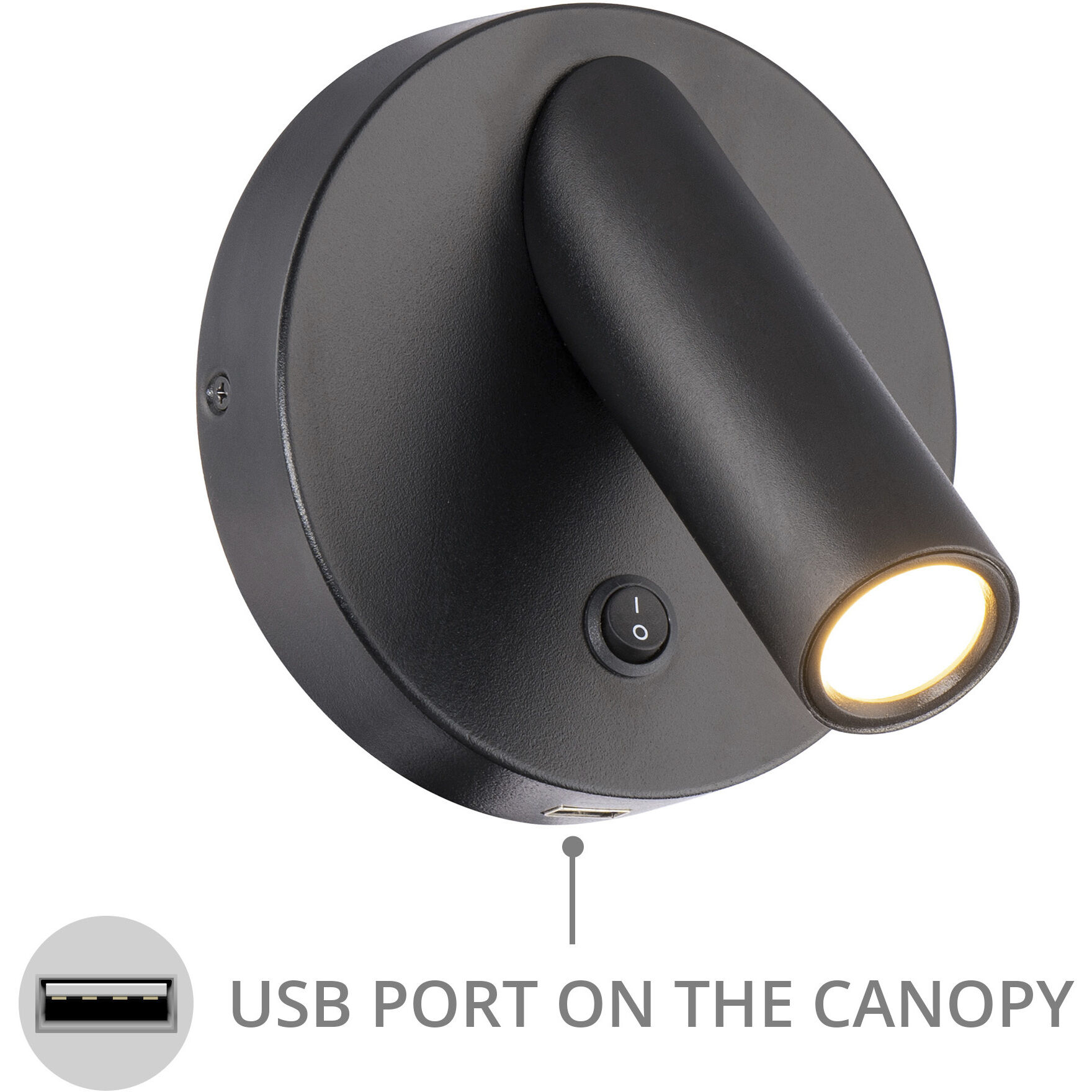 Aspire Reading Light Wall Light in Black