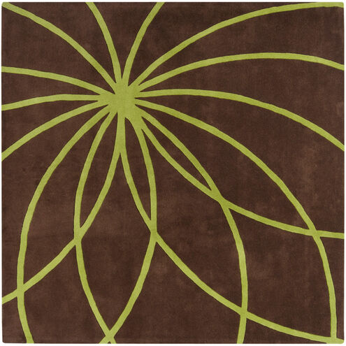 Forum 96 X 96 inch Olive, Dark Brown Rug